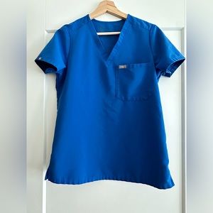 FIGS Catarina scrub top with AYA logo